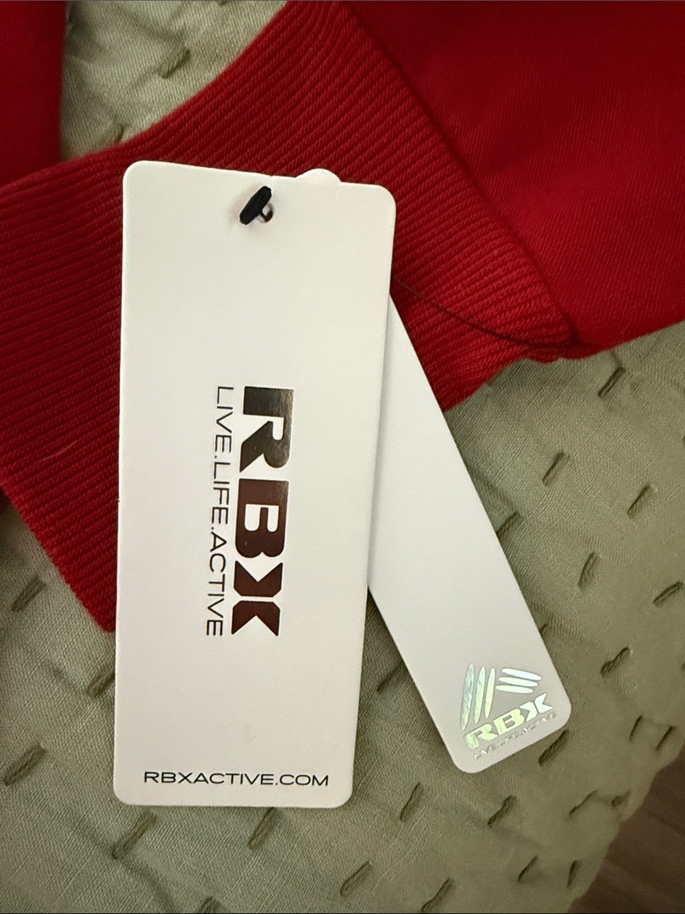 RBX Red Crewneck Mock-Neck Sweater - Flaw on left chest but still a great item! - Picture 2 of 5